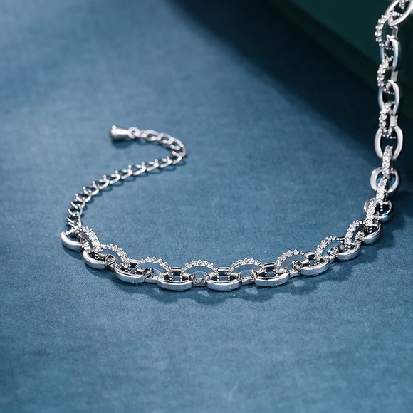 Jewelry Nib Rolo Diamond 18kt Gold Link Tennis Bracelet Poshmark